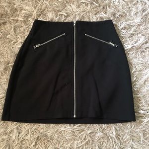 Charlotte Russe Zipper Up Black Skirt